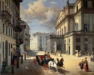 Front of La Scala Theatre, 1852